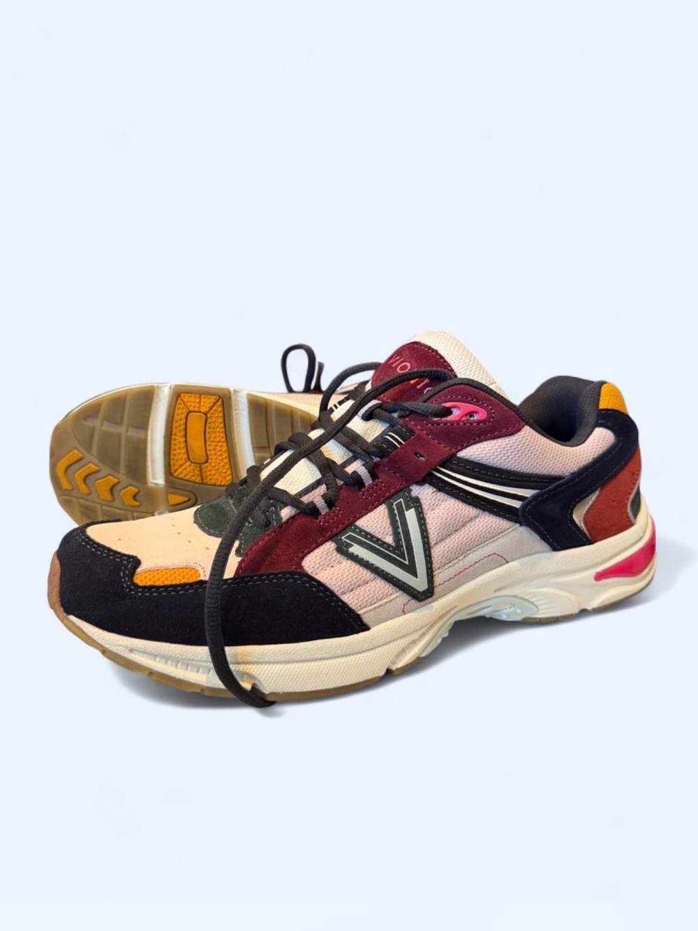 Vionic Multicolor Women's Athletic Sneakers — Black, Burgundy & Cream